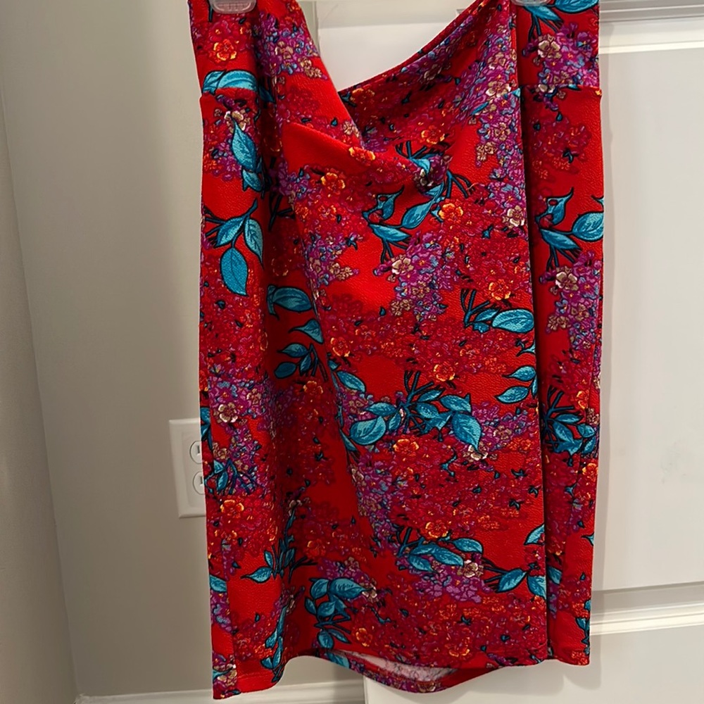LuLaRoe floral patterned pencil skirt